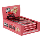 A box of Mountain Joe's Strawberry White Chocolate Protein Flapjacks