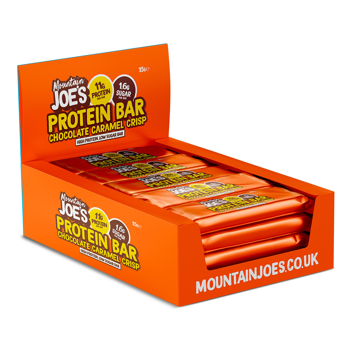 Chocolate Caramel Crisp Protein Bar - Snack Size (12x35g) – Mountain Joe's