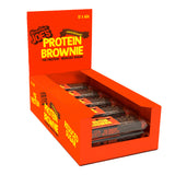 A box of Mountain Joe's Chocolate Peanut Protein Brownies